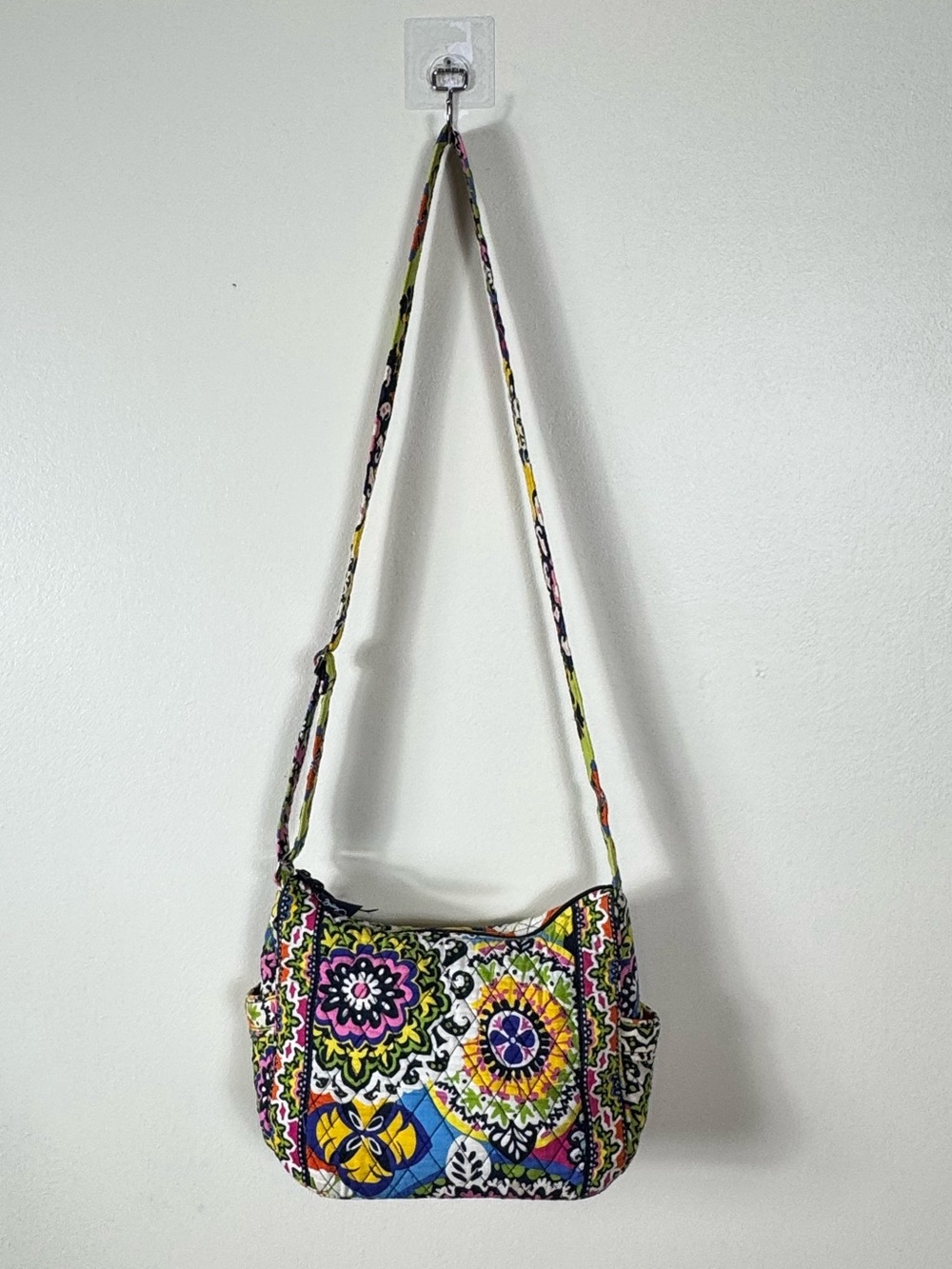 Vera Bradley Rio Crossbody Bag Large Bohemian Floral Quilted Cotton Colorful - Picture 4 of 6